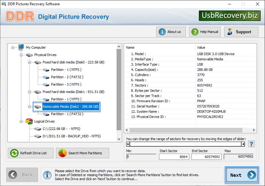 Digital photo recovery software