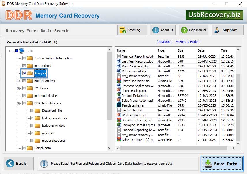 Memory card recovery software